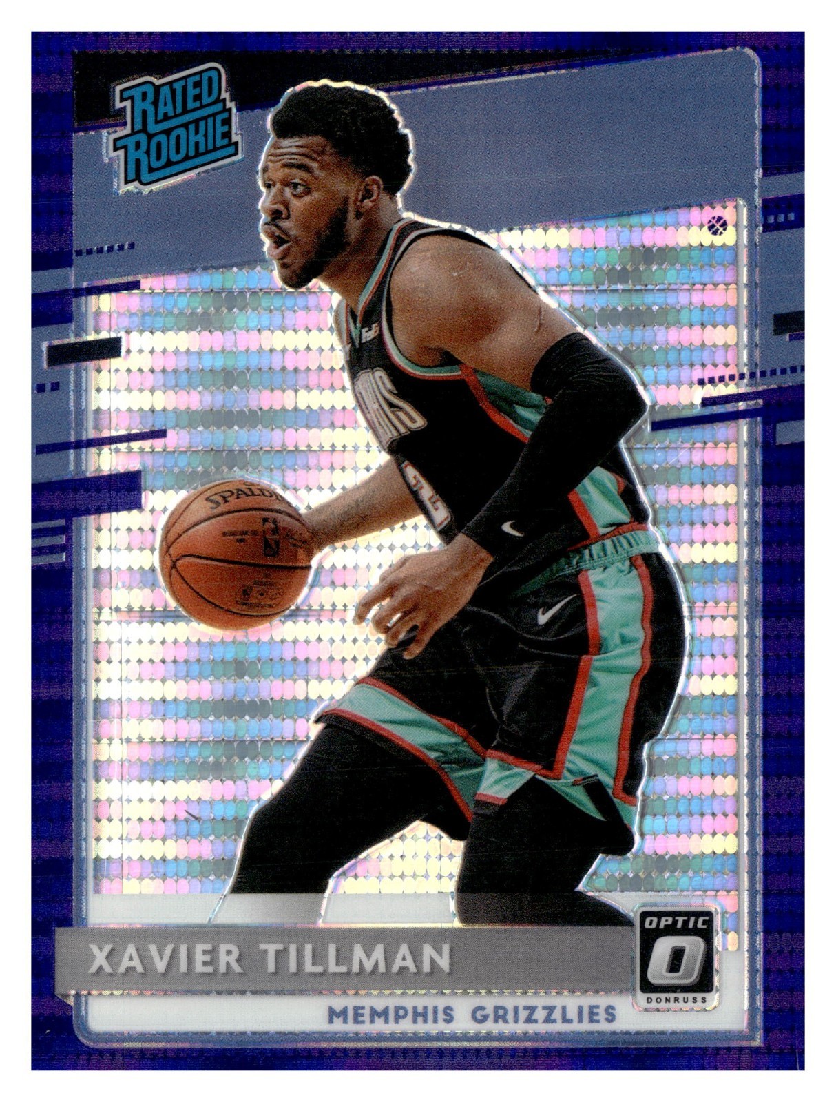 Xavier Tillman 2020-21 Optic RC Purple Pulsar Prizm Rated Rookie #185 C6