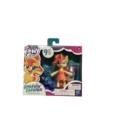 My Little Pony Smashin  Fashion Sunset Shimmer Set 3 Inch Figure 9 Pieces NEW