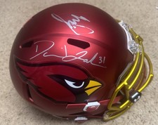 Arizona Cardinals Helmet FS Blaze Rep Larry Fitzgerald David Johnson JSA Beckett