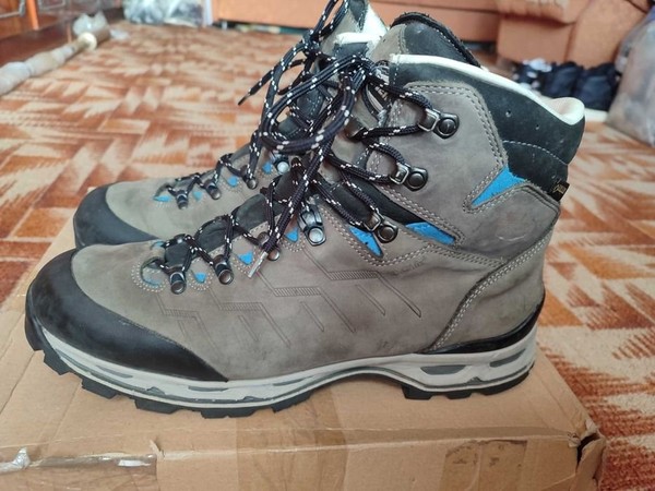 Men LOWA Boots Grey Leather 44.5