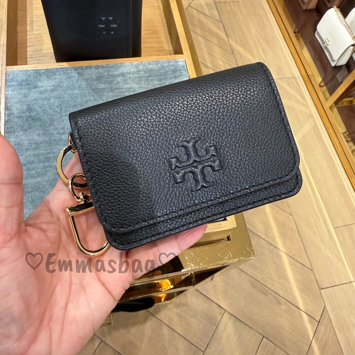 Tory Burch Thea Flap Card Case 169969 Black, $150 | eBay