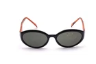 Sunglasses Small Women Plastic Oval Black Tropical Fashion 90s TR0281
