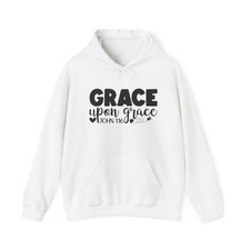 Grace Upon Grace Hooded Sweatshirt Christian Inspirational, Faith Gift ... 