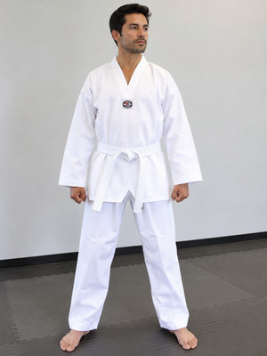 Proma Taekwondo Uniform Dobok White Gi w/ Belt New Club Logo