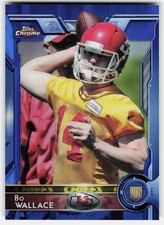 2015 Topps Chrome Blue Refractor Bo Wallace Rookie #188 Chiefs RC,/199