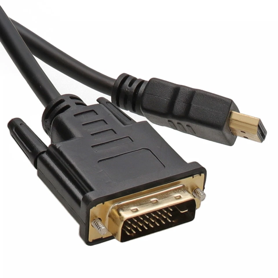 DVI-D 24+1Pin Männlich Zu HDMI Digital Kabel Leitung GOLD 3M - Bild 3 von 4