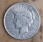 B) 90% Silver 1922 D Peace Dollar
