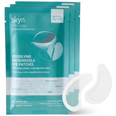 Dissolving Microneedle Under-Eye Patches   39% Hyaluronic Acid & Peptides, No...