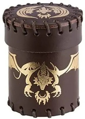 Flying Dragon Brown & go*den Leather Dice Cup | Dice Cup | QWOCFDR2 | 2021