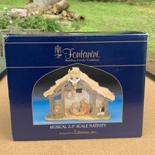 2004 Fontanini Musical 2.5" Scale Nativity Plays O' Holy Night by Roman Inc