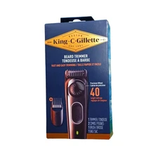 King C. Gillette Beard Trimmer 40 Length Settings Washable Head & Combs NEW