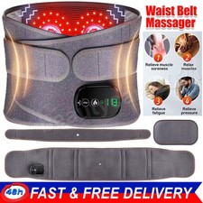 Red Light Heating Vibration Back Massager Lumbar Belt for Lower Back Pain Relief