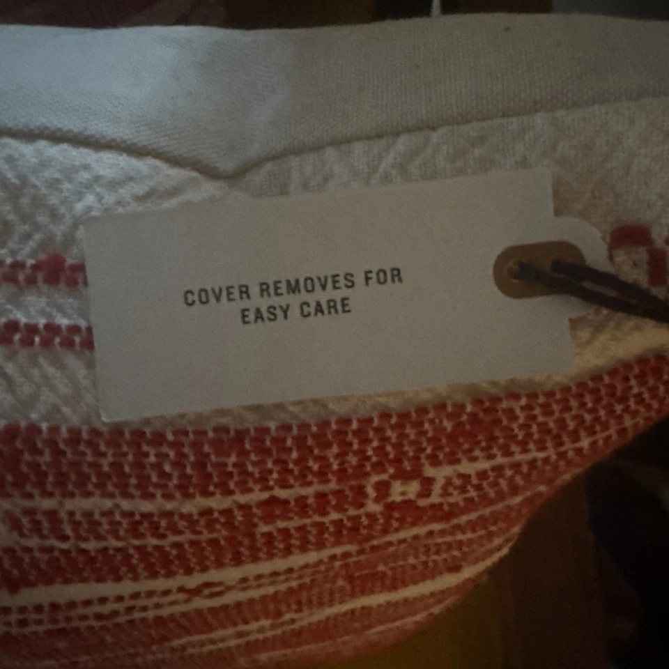 2 almohadas decorativas de hogar y manos 18 X 18 pulgadas Cubierta extraíble cuadrada multicolor nueva con etiquetas Foto 2 de 3