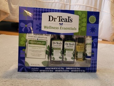 Dr. Teal's Bath Accessories Set Eucalyptus & Spearmint Contains Minerals