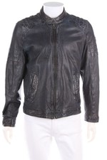 Gipsy Lederjacke echtes Leder gesteppt L dunkelblau
