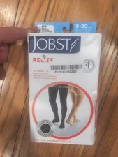 Jobst Relief 15-20 Compression Thigh High Closed Toe Small Beige Stockings NIB
