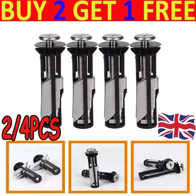 ETOPDEAL-5A 4pcs Toilet Fixing Screws Stainless Steel Toilet Seat Bolts Replacement Parts UK