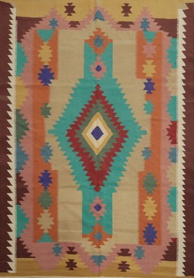 Southwestern Kilim Area Rug 8x10 Flat-weave Geometric Elevates Any Living Space