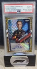 Liam Lawson Pre Rooki AUTO 2021 Topps Chrome F1 Gold Wave Refractor /50 - PSA 9