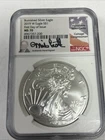 2019 W American Silver Eagle NGC MS70 Mike Castle Hand Signed First Day F008