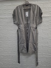 New Vintage Washed Tencel Button Front Dress Size M