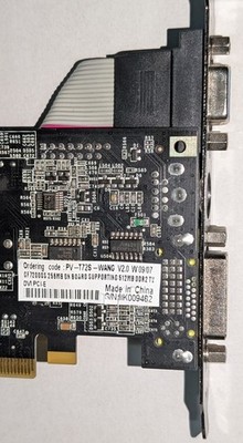 nVidia XFX pv-t72s-wang v2.2 GF 7200GS 256MB DVi/VGA/S-Video PCiE Video Card