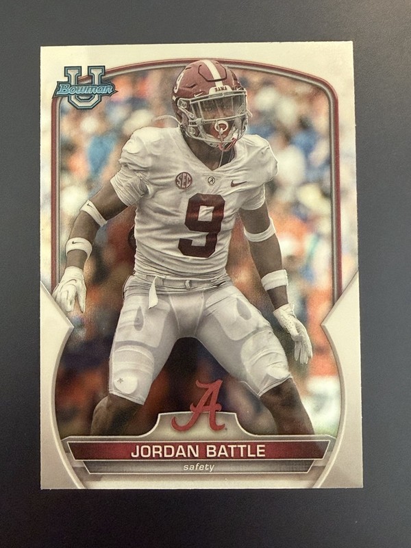 2022 Bowman Chrome Football University #27 Jordan Battle Alabama