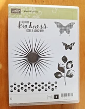 Stampin UP Kinda Eclectic Cling Stamp Set of 6, Thank you, Butterflies FREE SHIP