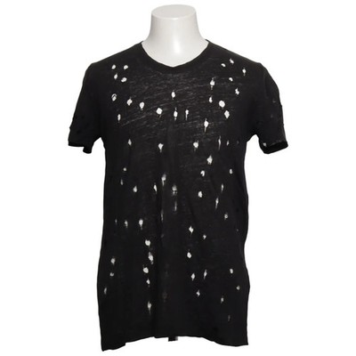 IRO, T-shirt, Größe: M, Schwarz, Leinen, Einfarbig, Herren #t00