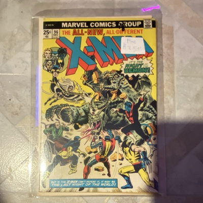 #ad Marvel Comics X Men #96 Bronze Age 1975 Night of the Demon Storm Wolverine $150.00