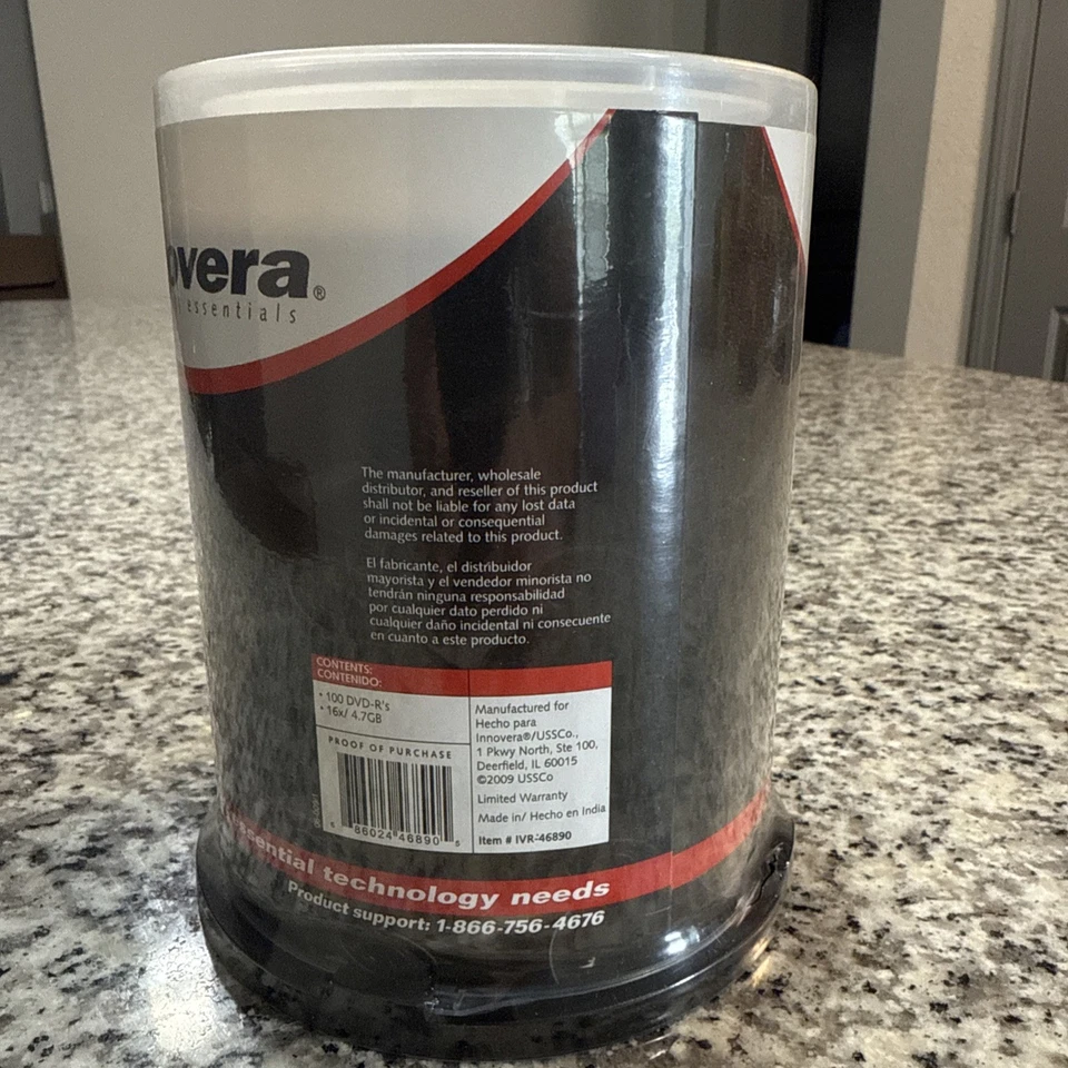 Innovera DVD+R Discs 4.7GB 16x 100 Pack IVR-46891 - Image 2 of 4