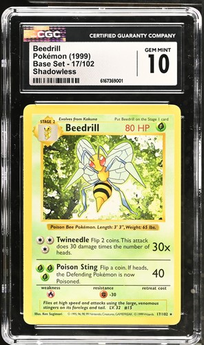 Beedrill (Shadowless) graded CGC 10 for sale on eBay