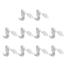 10Pcs Shelf Bracket Clips, 8mm U-Shape Adjustable Shelf Support Clip, Silver