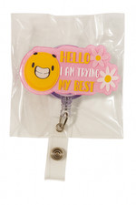 Trying My Best Badge Reel for Nurses, Medics, and Other Medical Personnel