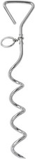 Dog Tie-Out Stake, Durable Silver Spiral Anchorstake, Secure Outdoor Tethering