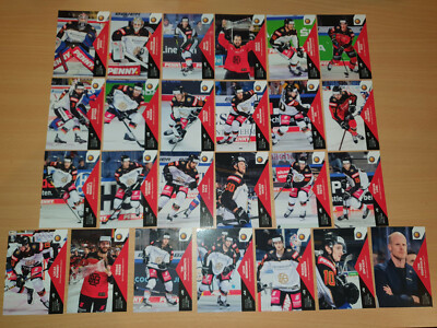 DEL 21-22 2021-2022 komplettes Teamset 25 Karten DEB Deutschland