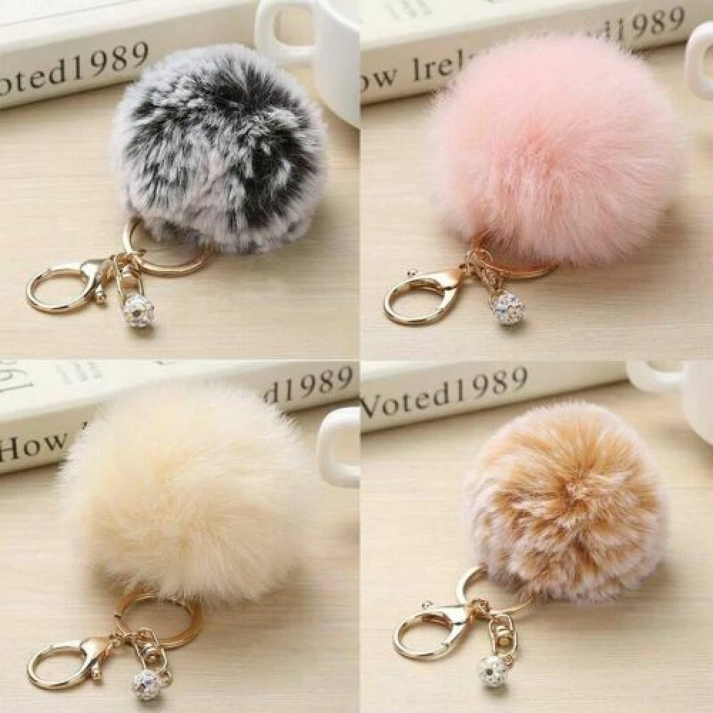 2 pezzi Bag Charm Peluche Portachiavi Portachiavi in peluche Auto Portachiavi Pompom Portafortuna Pocket Hug Ciondolo da donna Mini Peluche Figurine