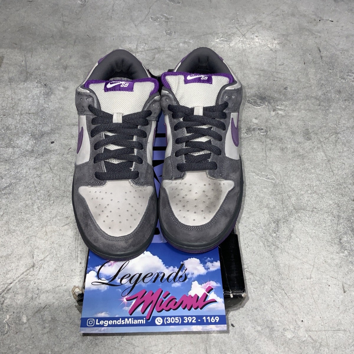 Nike Dunk Low Sb Purple Pigeon Sz 8.5 100% Authentic | eBay