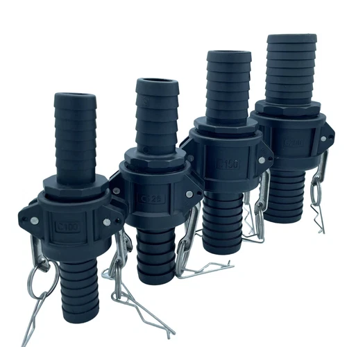 PP Kamlock Quick Coupling Set 1-2" Hose Connector with Lever Lock