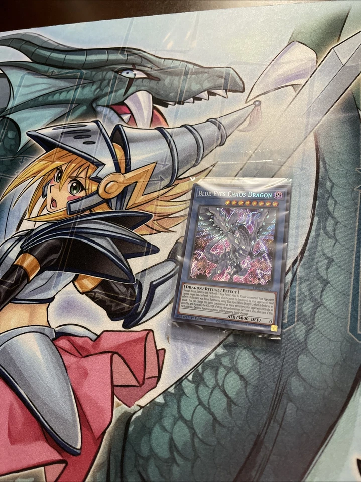 blue eyes chaos dragon lds2 1st Edition Secret Rare - Image 2 of 4