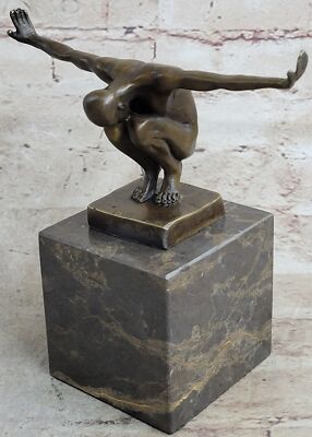 The Athlete: Handcrafted Solid Bronze Statue by Miguel Lopez, a Timeless Decor