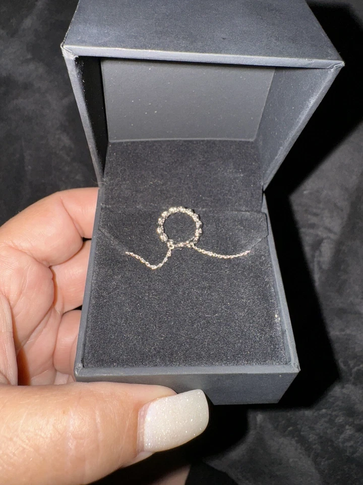 New In Box Kays jewelry 1/4 ctw 10ct white gold 19” circle of gratitude necklace - Image 3 of 4