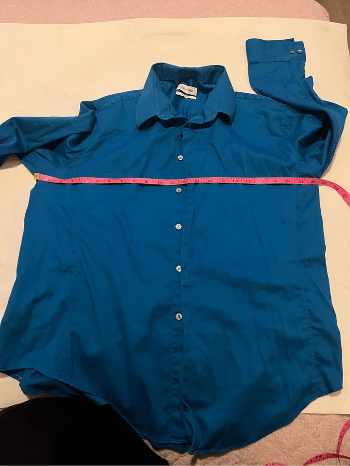 Clavin Klein Camisa de Vestir Hombre Azul Foto 3 de 4