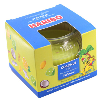 Haribo Duftkerze - 85g - im Geschenkkarton - Coconut Lime