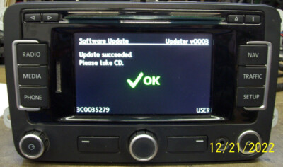 Reparatur VW RNS 315  3C0035279-  Firmware Update von 0007 auf 0011