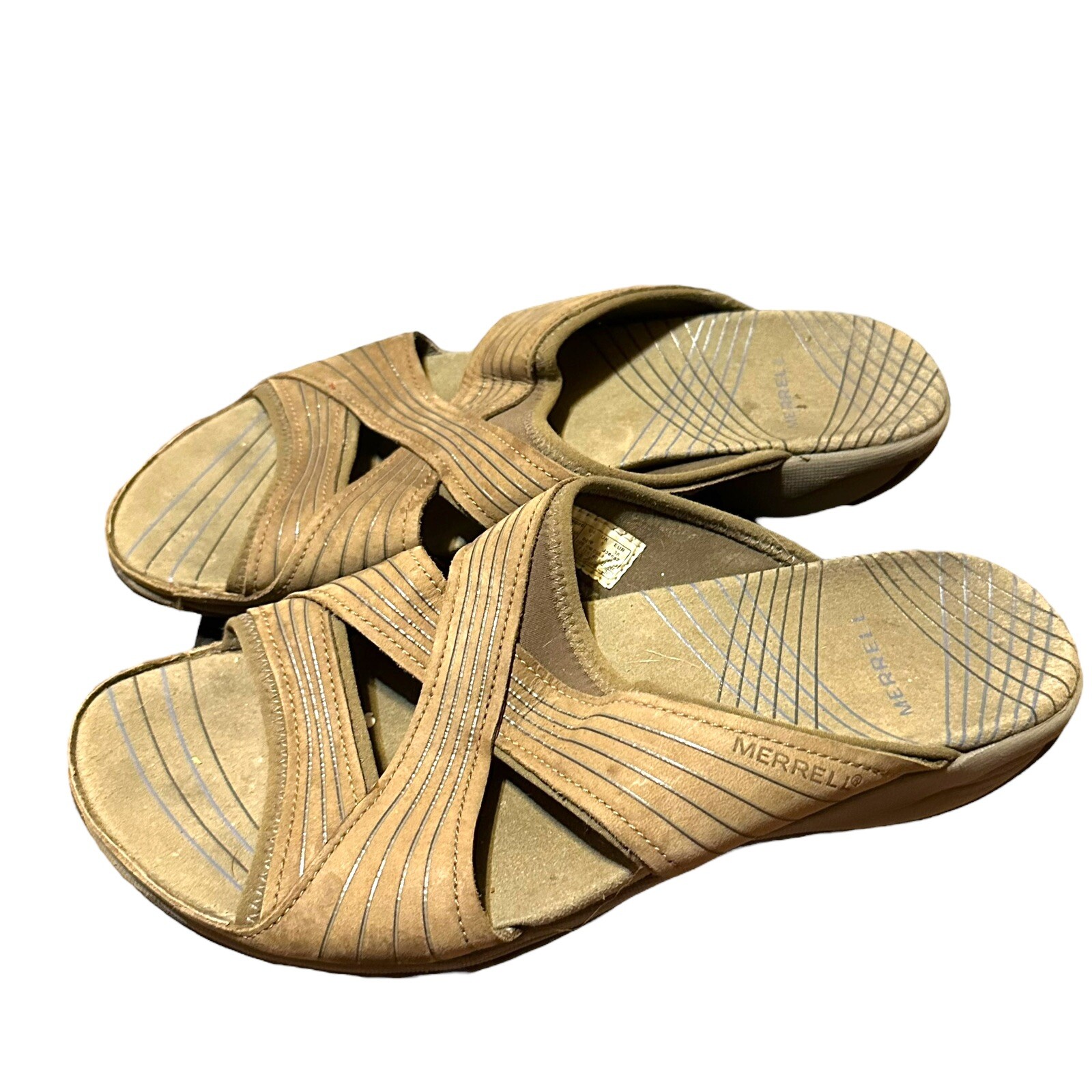 Merrell Heather sandali elasticizzati slide donna 7 marrone USA