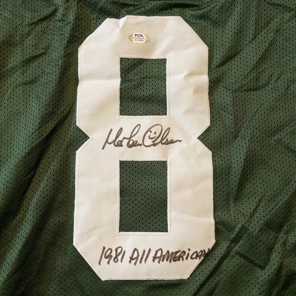 莫滕·安德森 #8 1981 全美国米其根州签名定制球衣 XL PSA — 第 2/4 张图片