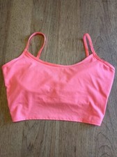 PINK Victoria's Secret Coral X-SMALL Ultimate Light Lined Twist Back Sport Bra