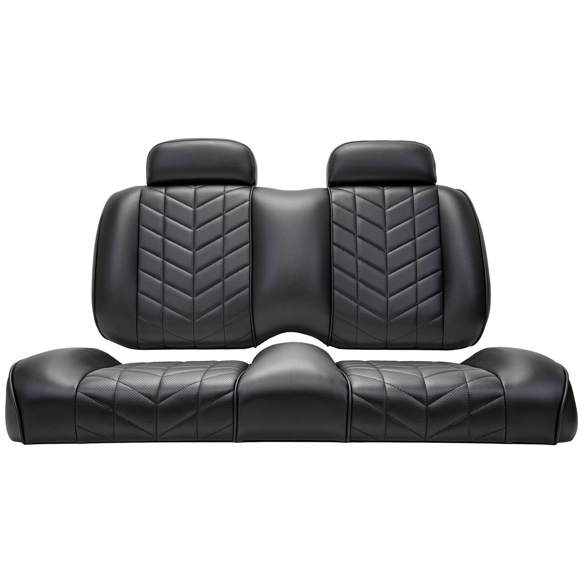 MadJax Aviator Black Front Seat Cushions, EZGO TXT / RXV / XSeries Golf Carts