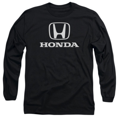 Honda Long Sleeve T-Shirt White Standard Logo Black Tee | eBay